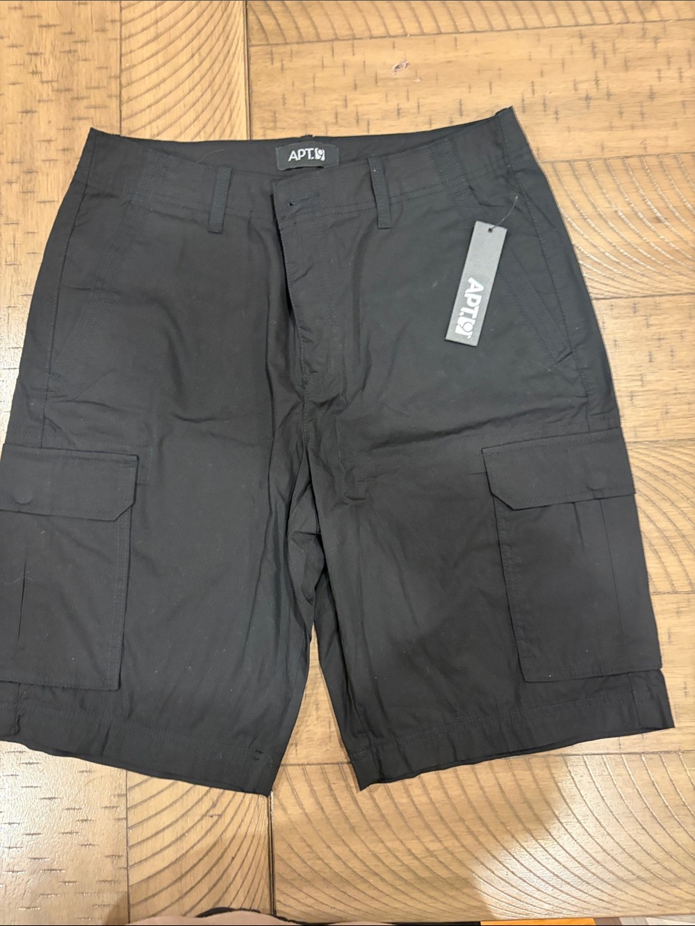 Apt. 9 Black Cargo Shorts with Flap Pockets